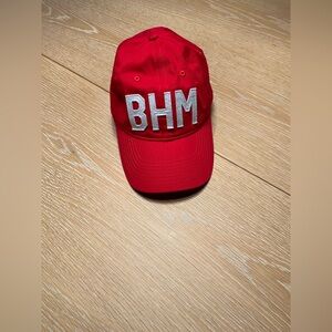Red Cap with BHM Embroidery, Birmingham AL Hat, NWOT